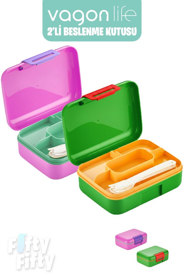 2-Piece Lunch Box (2 Pieces Will Be Sent in the Color You Choose)