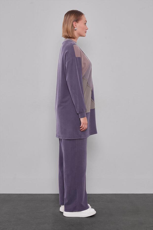 طقم مزدوج من إنديجو جيومتريك موديل - 4