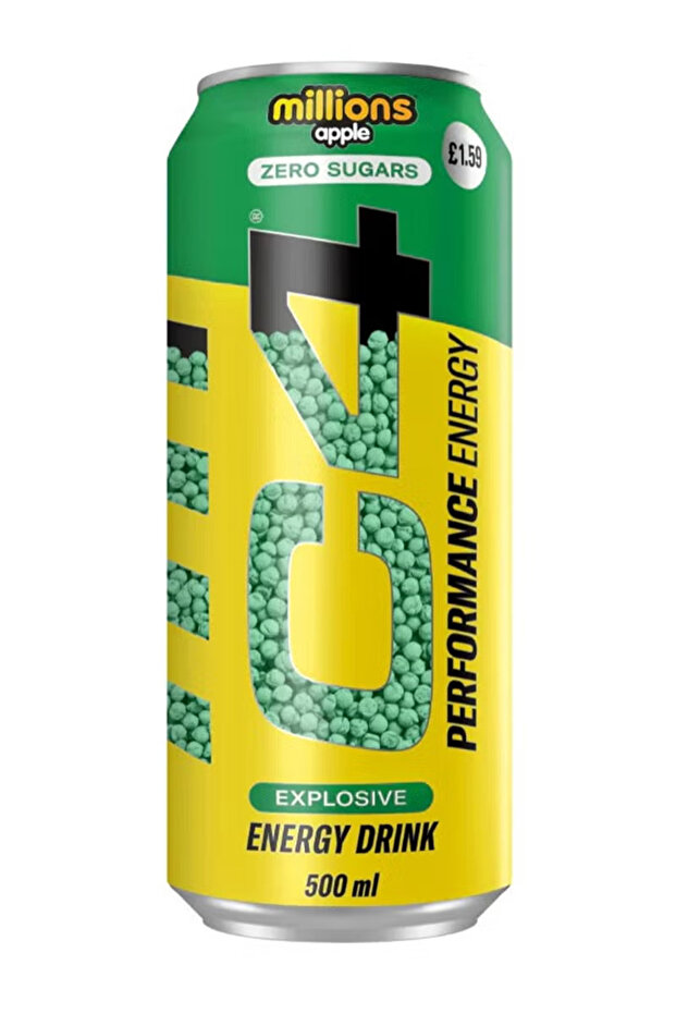 Energy Drink 500ml – Millions Apple | Crisp Zero Sugar Performance Energy Drink for Strength
