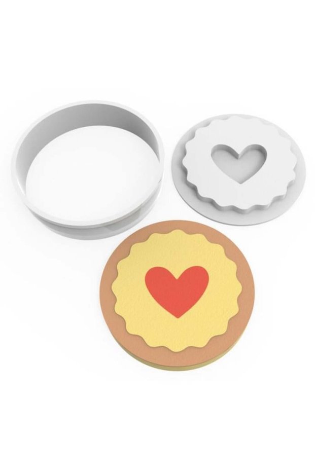 Tirtikli Heart Cutter and Stamp Set Rp21204
