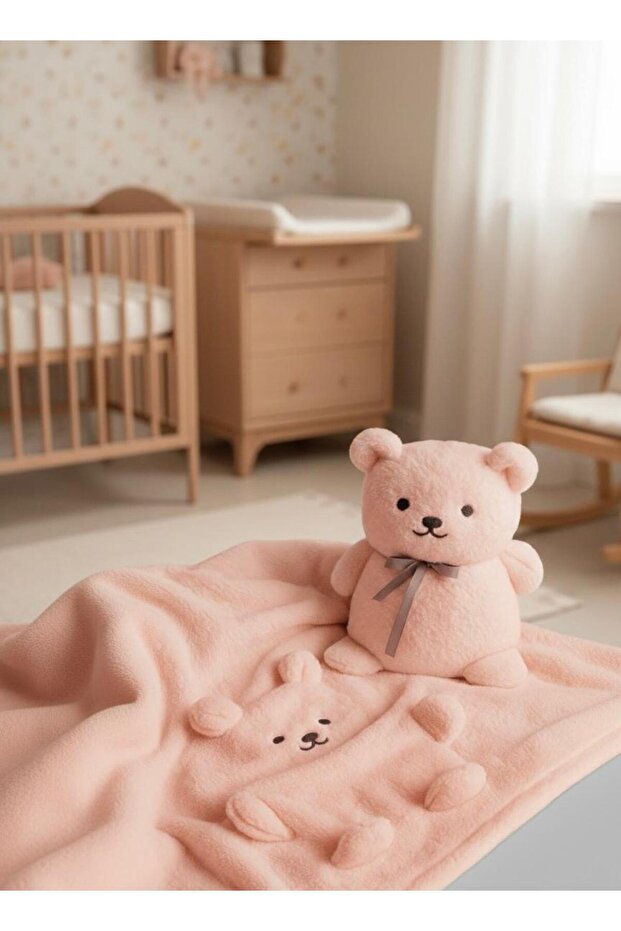 Wellsoft Baby Blanket & Sleeping Companion-Toy That Can Be Folded into a Teddy Bear Shape – 80X90 cm Gift