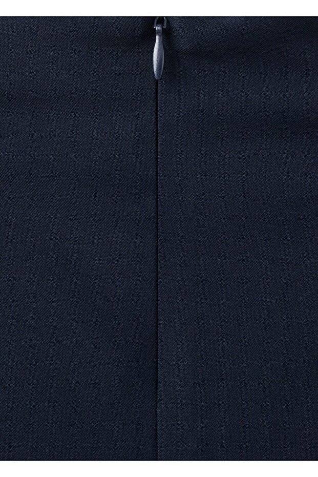 Metal süslemeli evaze elbise - 5