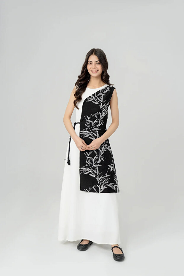 فستان برداء جانبي - 1