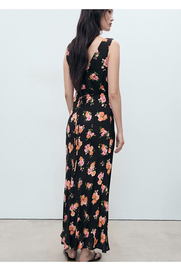 Uzun çiçekli elbise - 4
