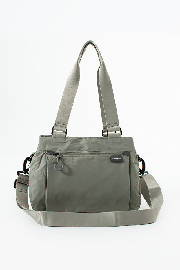 Sanmorris 5-Compartment Parachute Fabric Adjustable Cross Strap Hand and Shoulder Bag