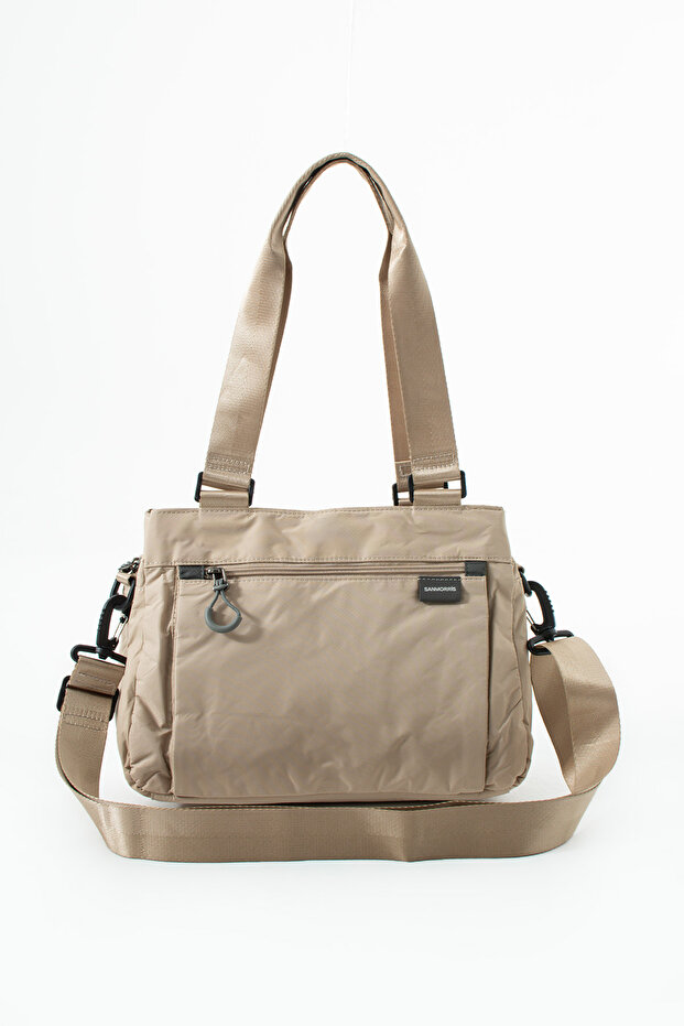 Sanmorris 5-Compartment Parachute Fabric Adjustable Cross Strap Hand and Shoulder Bag