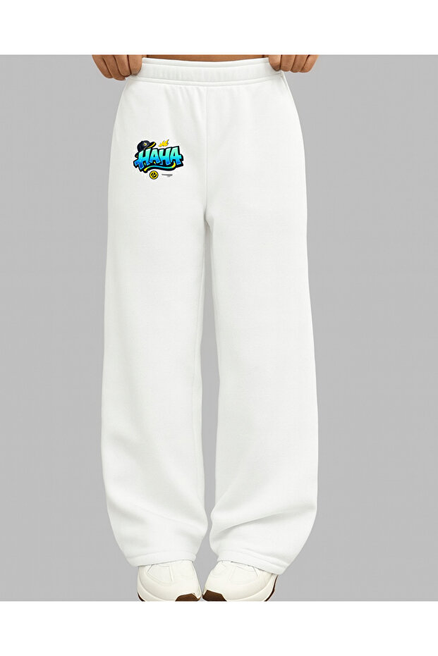 Girls' Printed Wide-Leg Sweatpants