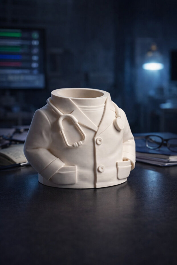 Doctor Themed Desktop Pen Holder | 3D Printing | 110 mm