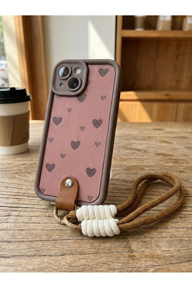 حافظة هاتف فاخرة متوافقة مع آيفون 15 مع سوار بنمط الفهد وحماية للكاميرا - 2