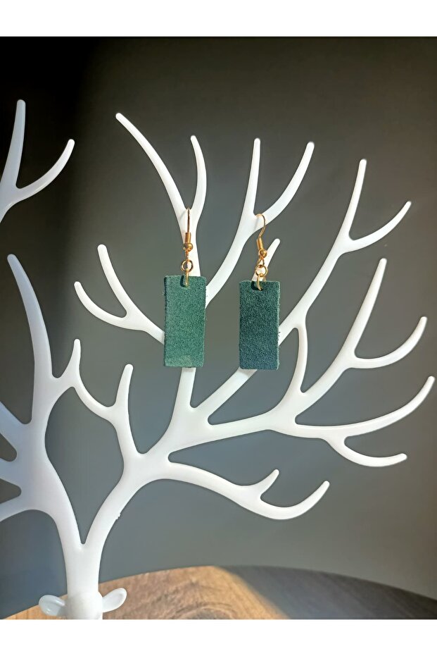 Hakiki Süet Deri Küpe - 2