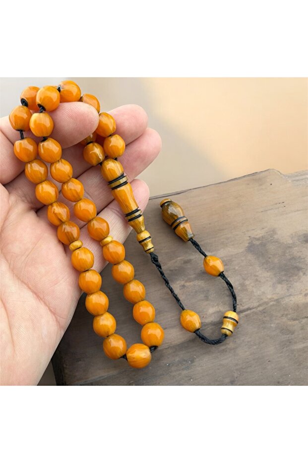 Hareli Sıkma Amber Fıcı Cut Prayer Beads