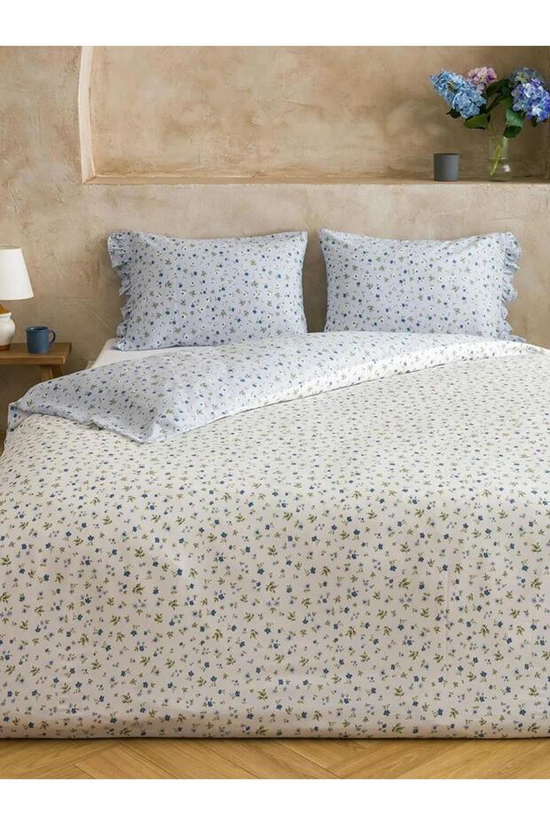 Mixed Flower Printed Double Duvet Cover Set (S6)