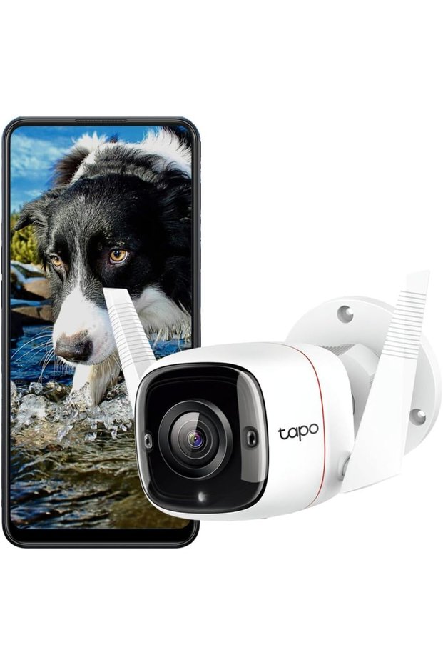 TP-Link 2K Resolution Outdoor Security Wi-Fi CCTV Camera|Motion Detection and Notifications|Person Detection|Advanced Night Vision|Sound and Light Alarm|2-Way Audio| Google Home & Alexa(C310)