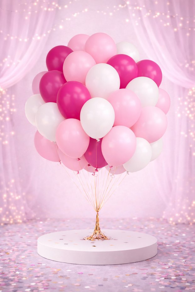 Premium Black White Gold Balloon Set – Birthday & Opening Concept 15 Pieces
