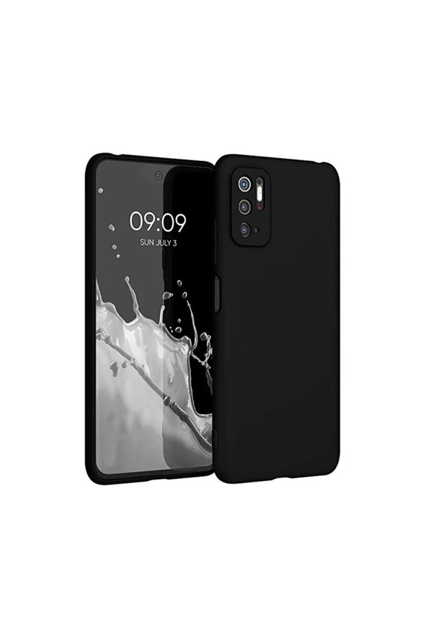 حافظة هاتف مخملية سوداء متوافقة مع Redmi Note 10 5G