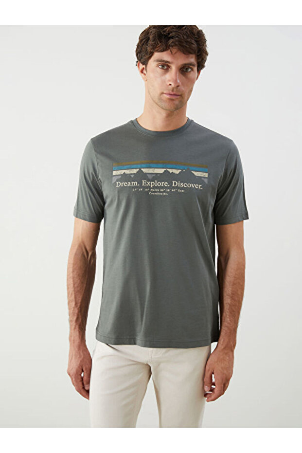 Shining Choices from Shining Store Zero Roba Collar Printed Combed Cotton Men's T-Shirt