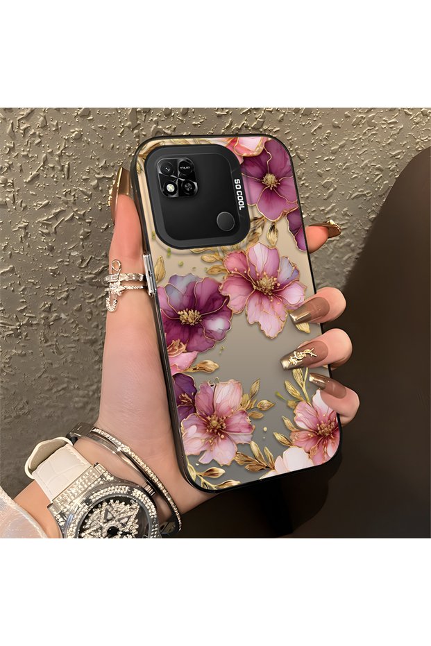 Redmi 9C Compatible, Light Luxury Floral Pattern, Impact Protective Phone Case