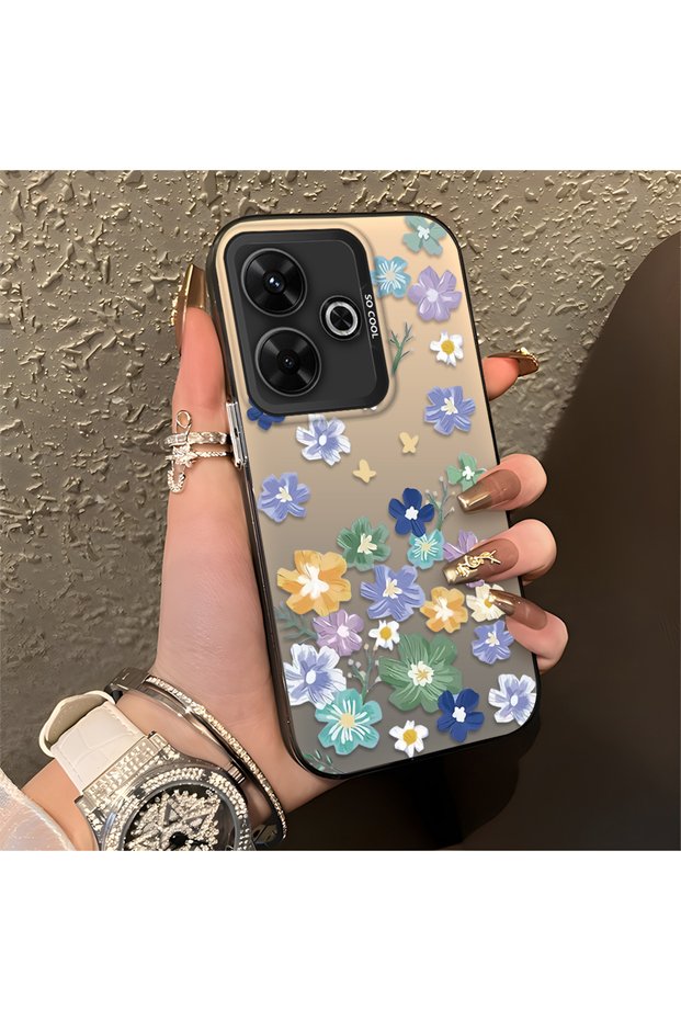 Poco M6 4g Compatible, Beautiful Flower Pattern, Impact Protective Phone Case