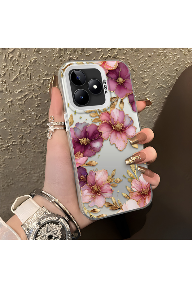 Realme Note 50 4g Compatible, Light Luxury Floral Pattern, Impact Protective Phone Case
