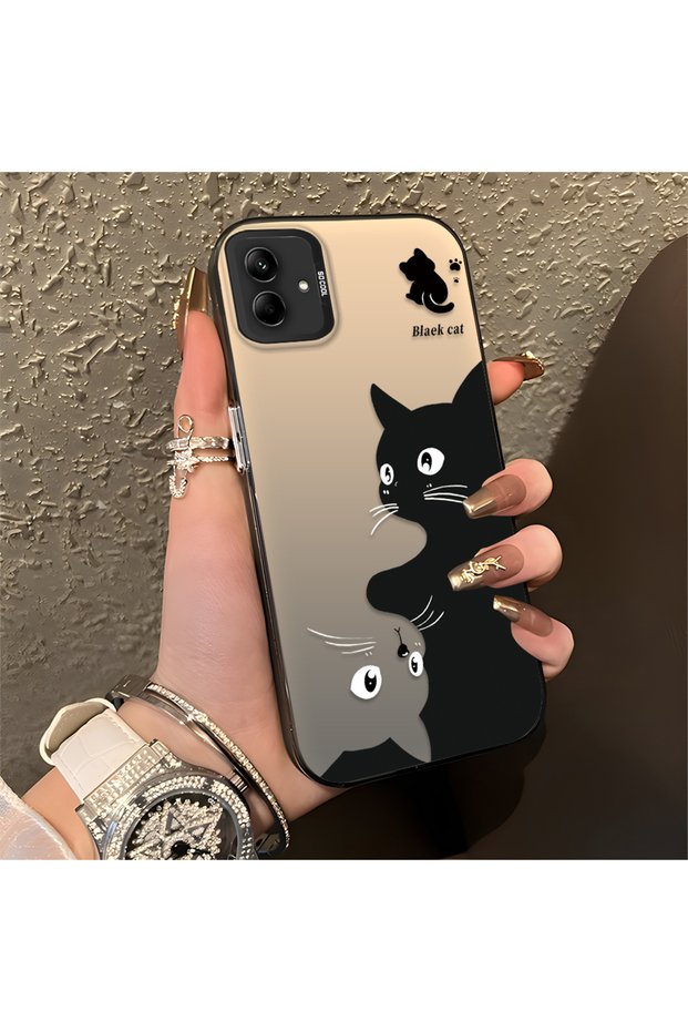 Mi 15t Pro Compatible, Cute Cat Patterned Shock Protection Phone Case.
