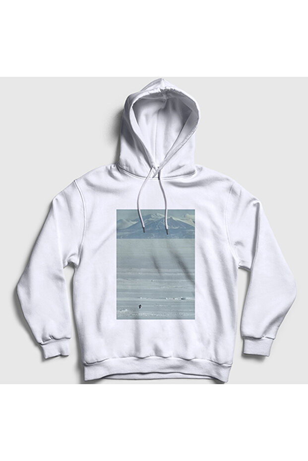 Unisex White Mountains Nihilist Penguin Hooded Sweatshirt 595287Tt