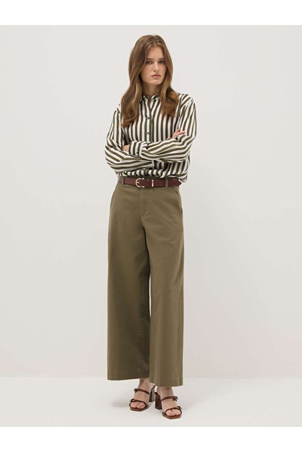 Stretch cotton regular fit chino trousers
