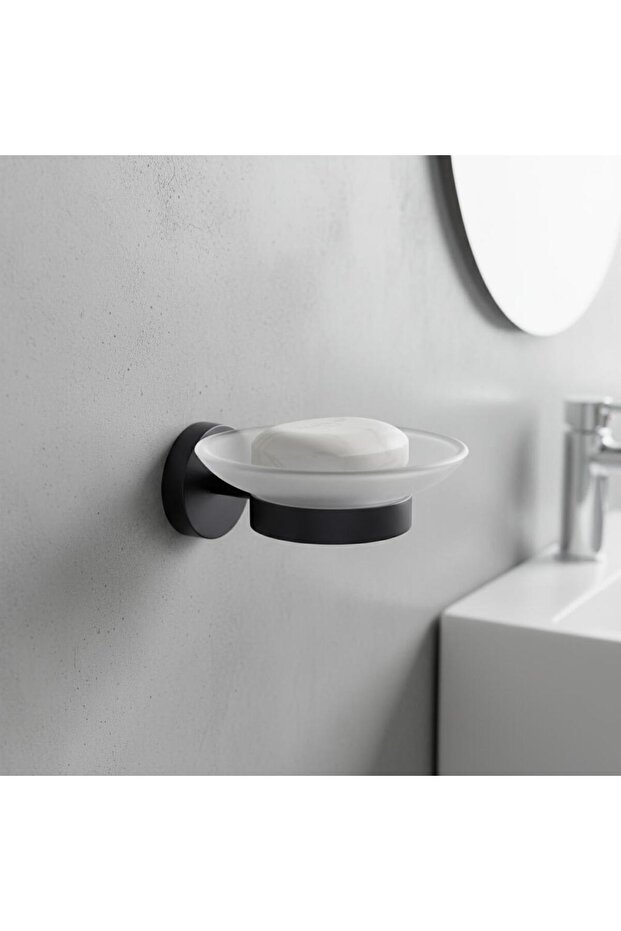 201/Smy Soap Dish Black Matte with Sticker