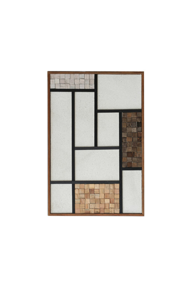 لوحة جدارية مستطيلة الشكل على طراز موندريان - 1