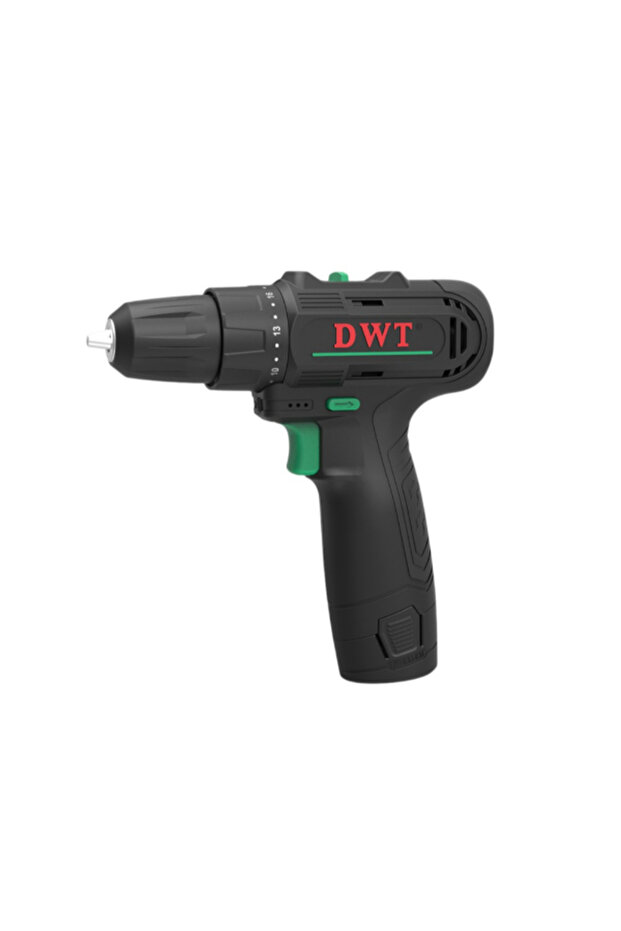 مثقاب/مفك براغي لاسلكي قابل لإعادة الشحن بجهد 12 فولت وسرعتين - 1