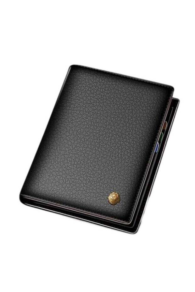 Generic High Grade Cowhide Leather Bifold Wallet Black