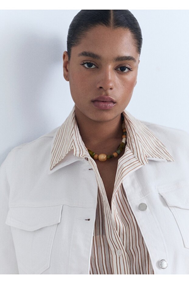 Cepli denim ceket - 8