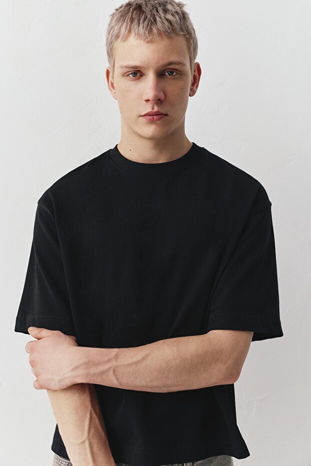 Kısa kollu crop t-shirt - 6