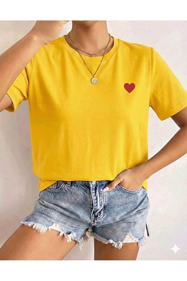 Heart Printed Women's Tshirt