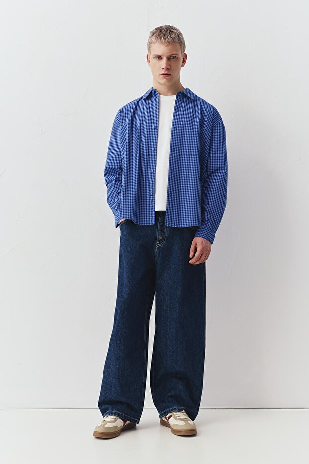 Kareli uzun kollu gömlek - 3