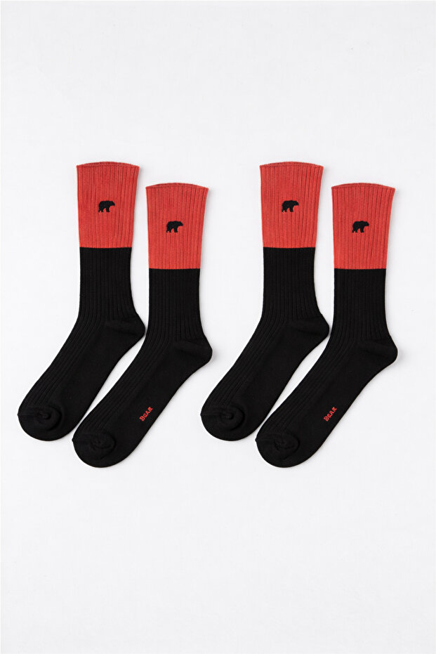 2 Pieces of Duo Black Unisex Socks