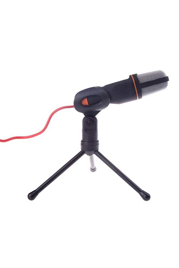 Wired Condenser Microphone With Holder Clip sf-666 Black/Silver
