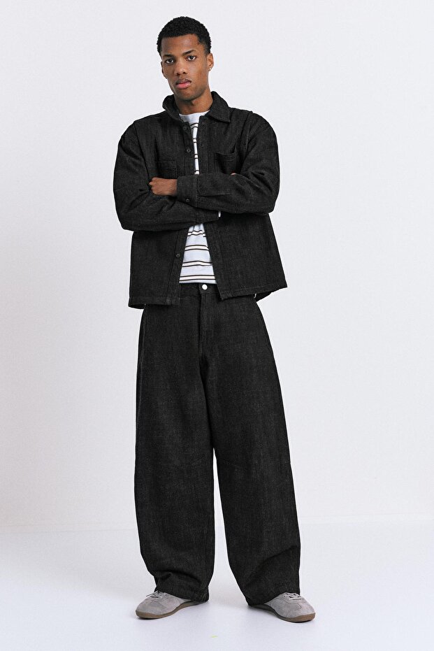 Dikiş detaylı düz paça pantolon - 2