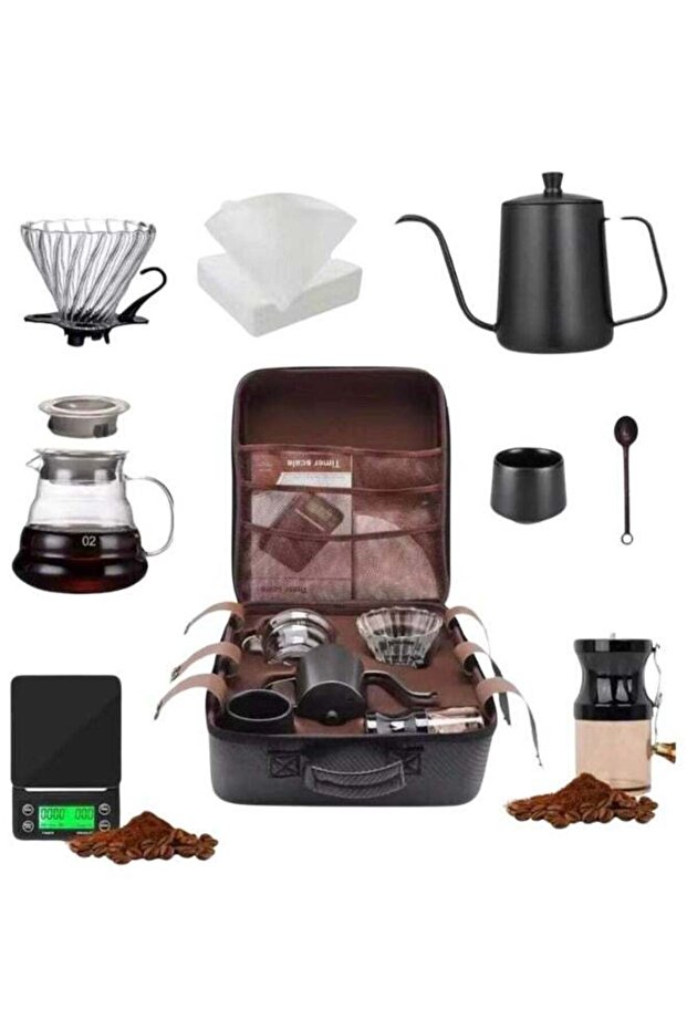 Generic Coffee Maker Set, 9 Pack V60 Pour Over Drip Coffee Set, Coffee Serving Sets, Travel Coffee K