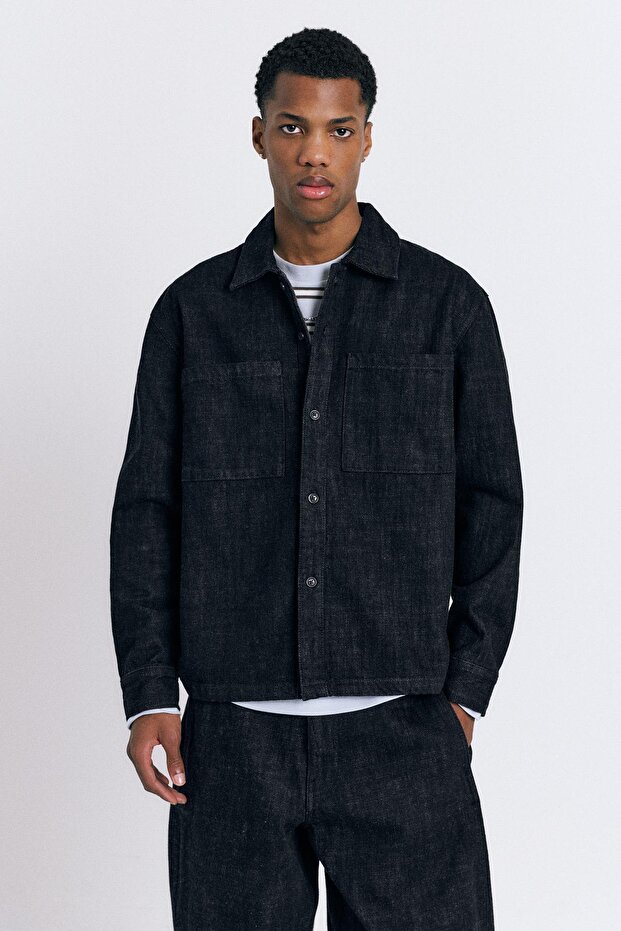 Cepli denim ince ceket - 2