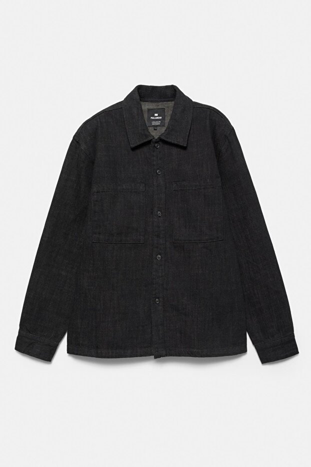 Cepli denim ince ceket - 6