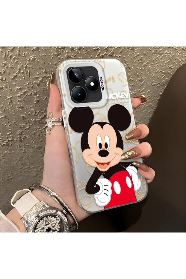 Realme Note 50 Compatible, Cartoon Mickey Mouse Patterned Shockproof Phone Case.