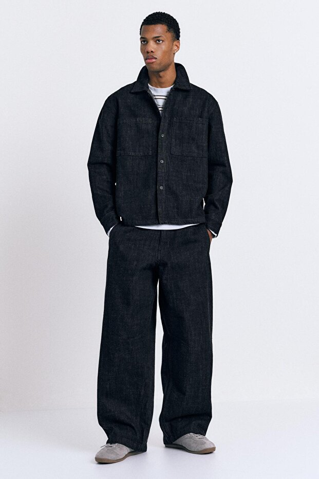 Cepli denim ince ceket - 3