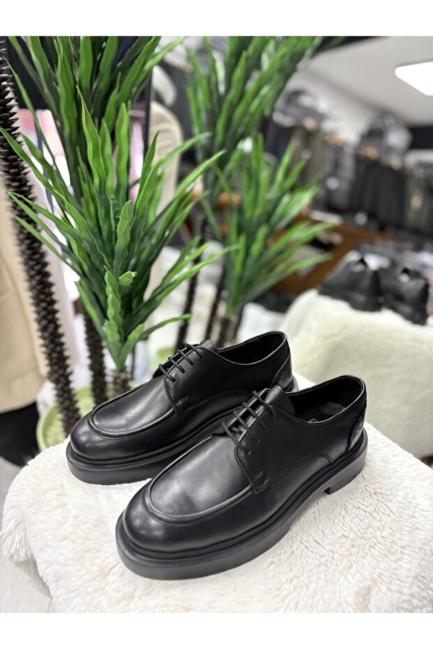 Kalın taban deri ayakkabı - 2