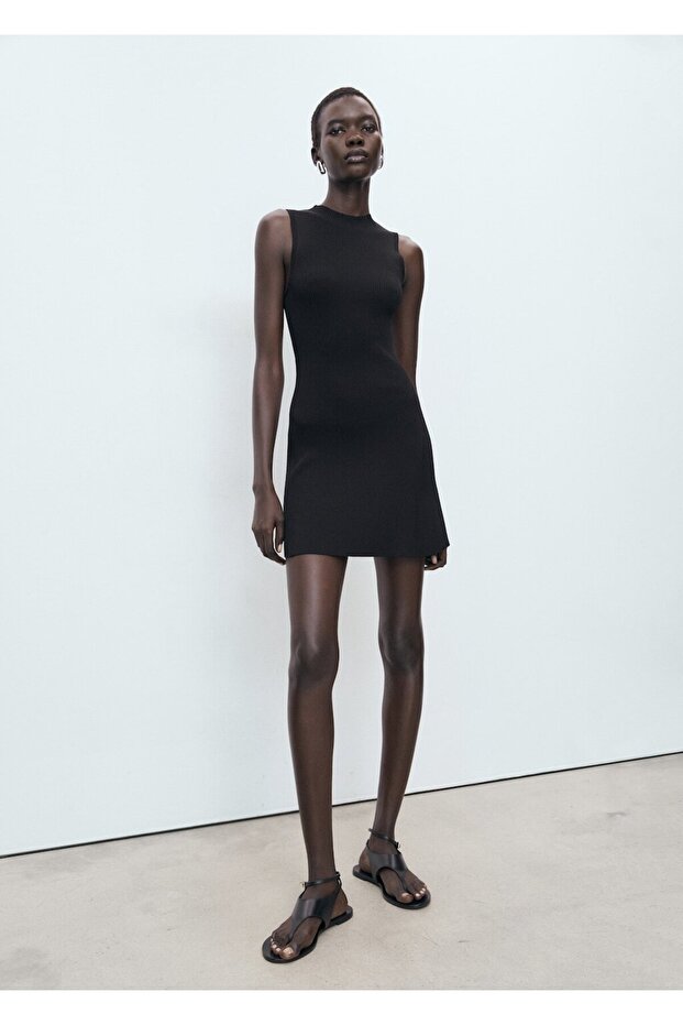 Kısa triko elbise - 2