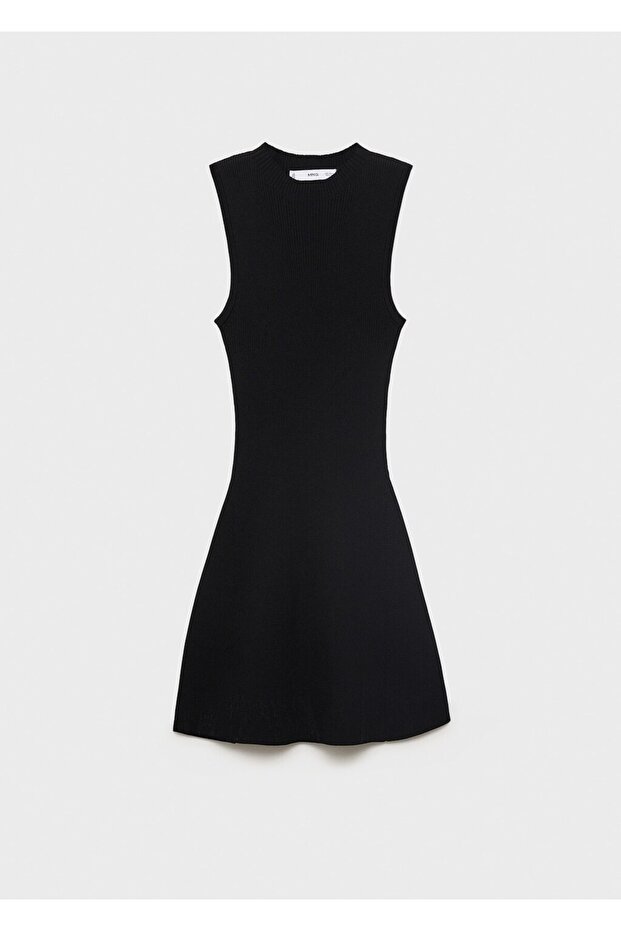 Kısa triko elbise - 3