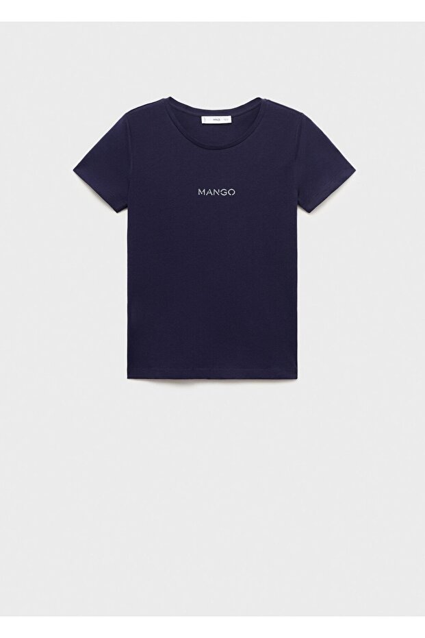 Pamuklu logolu tişört - 3