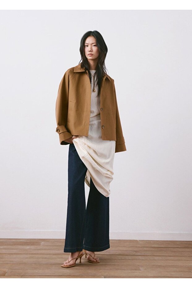 Kısa oversize trençkot - 2