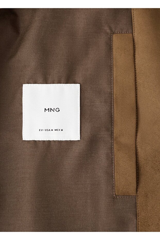 Süet görünümlü bomber ceket - 5