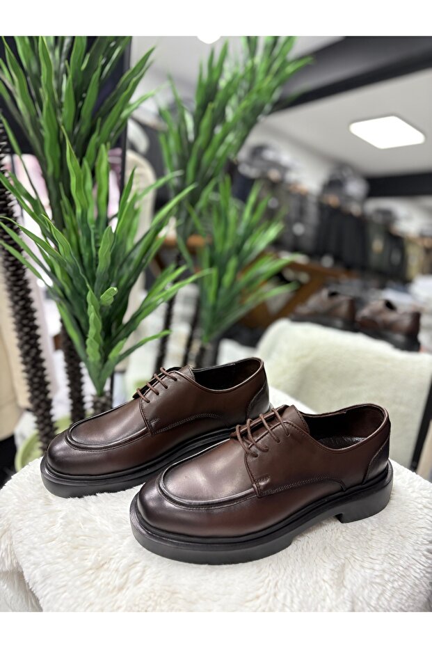 Kalın taban deri ayakkabı - 2