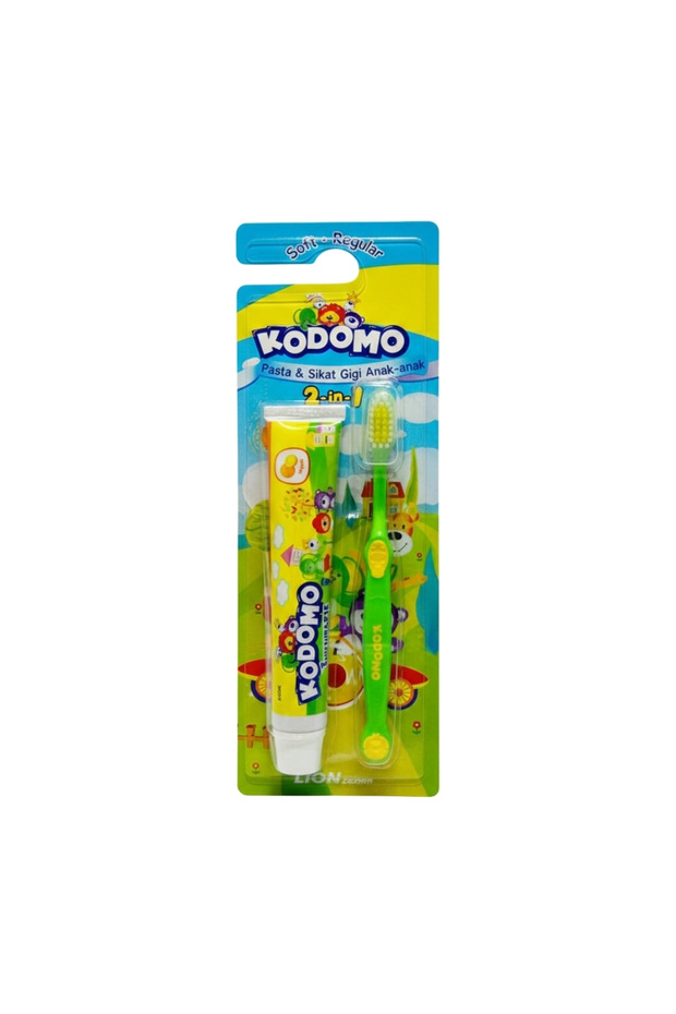 Kids Toothpaste + Zigzag Toothbrush Set – Gentle Care for Children’s Teeth